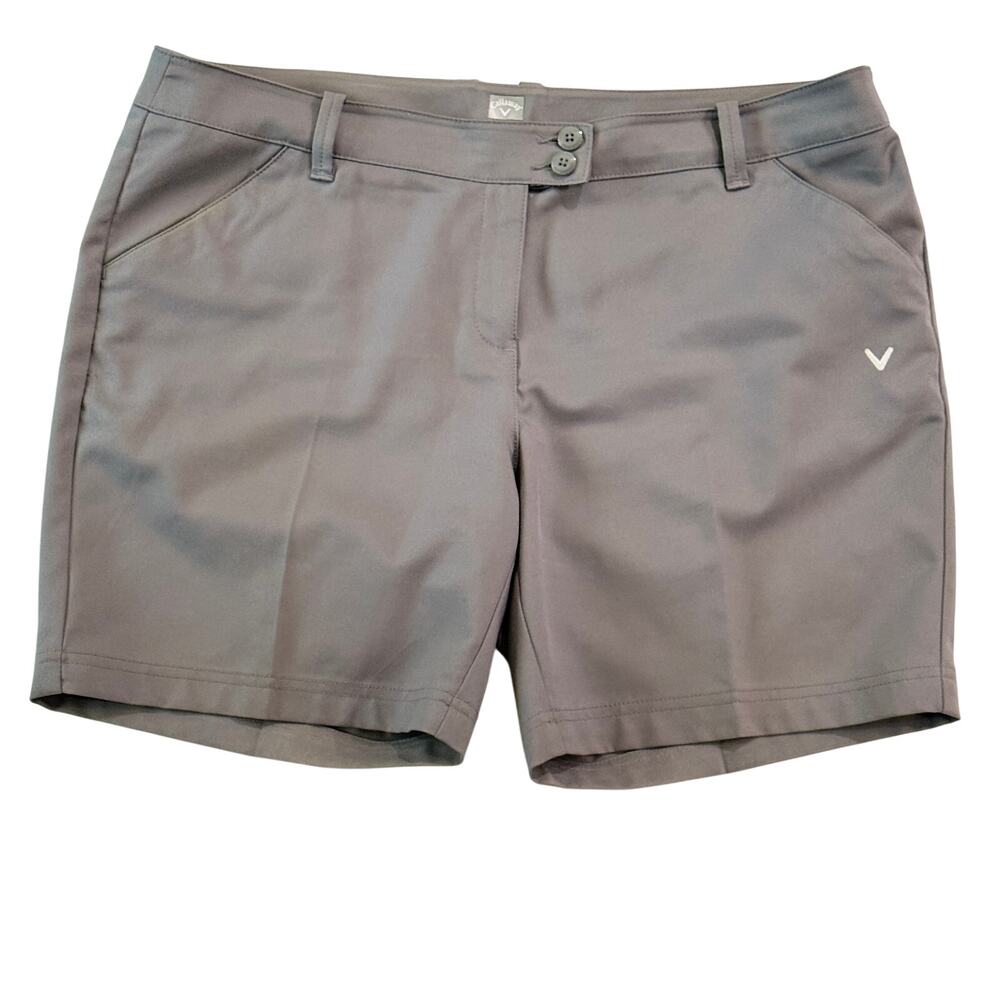 Callaway Women's Gray Golf Performance Golf Athletic Shorts Size 12